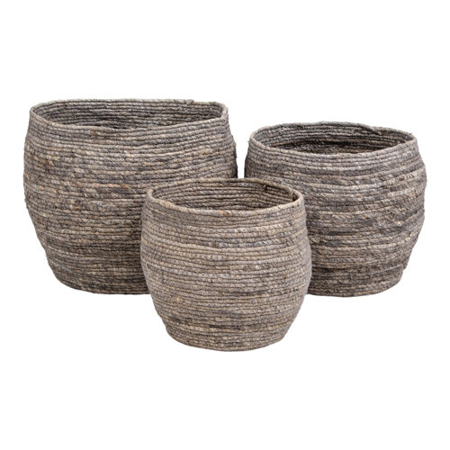 Sansibar Home 3-tlg. Korb-Set Tirve aus Korbgeflecht | Wayfair.de